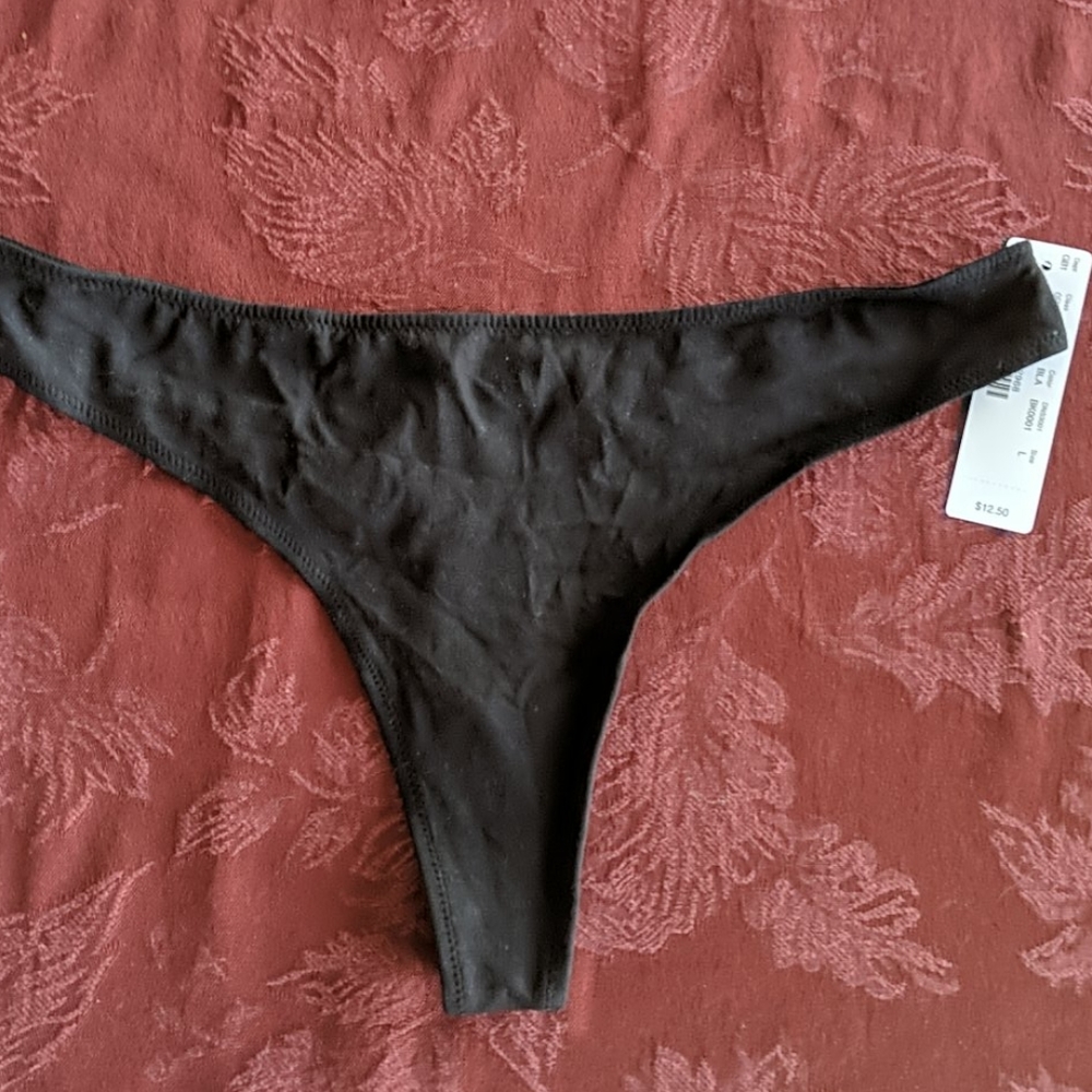 JCrew size L black thong